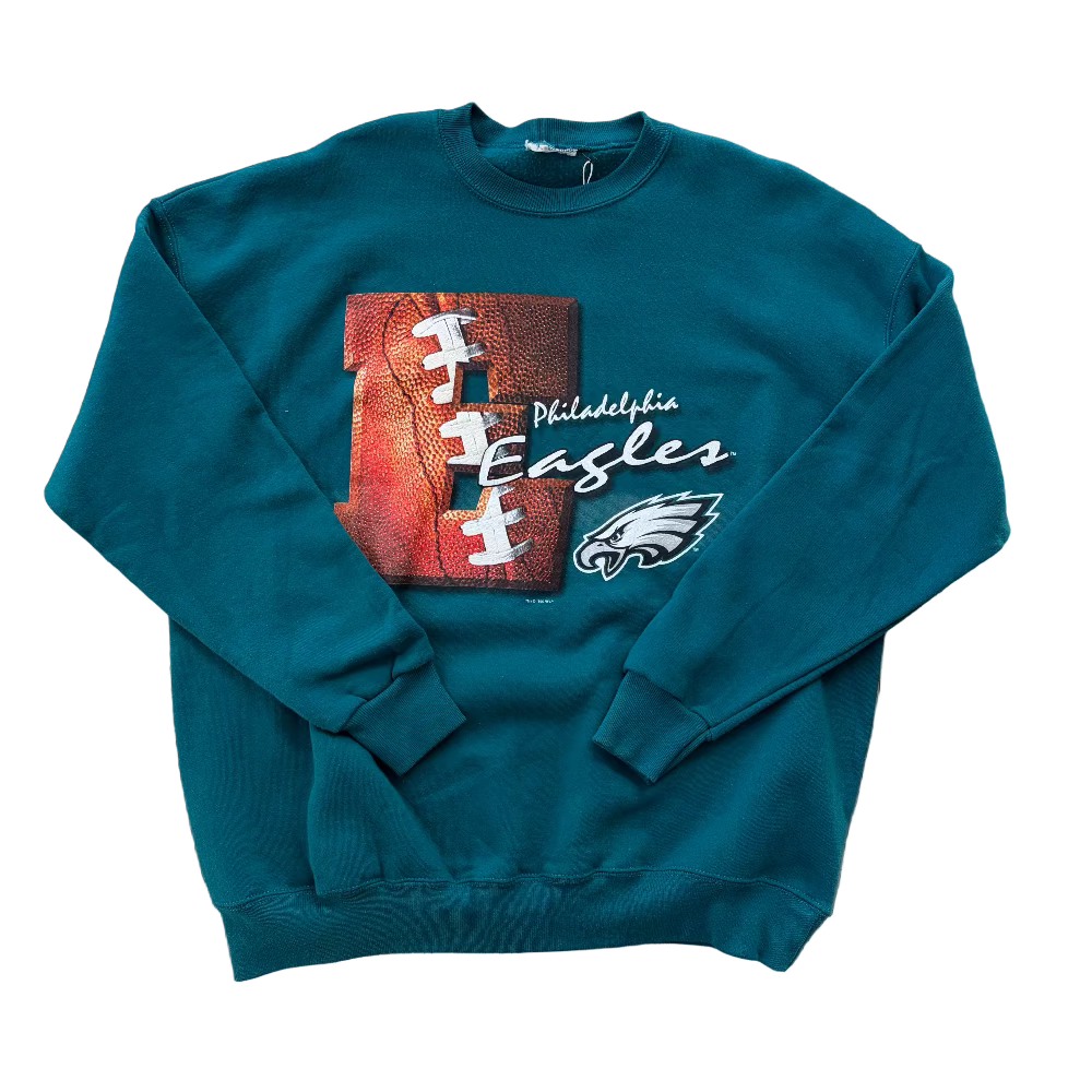 Eagles Nutmeg "Big E" Crewneck Sweatshirt Size 2X