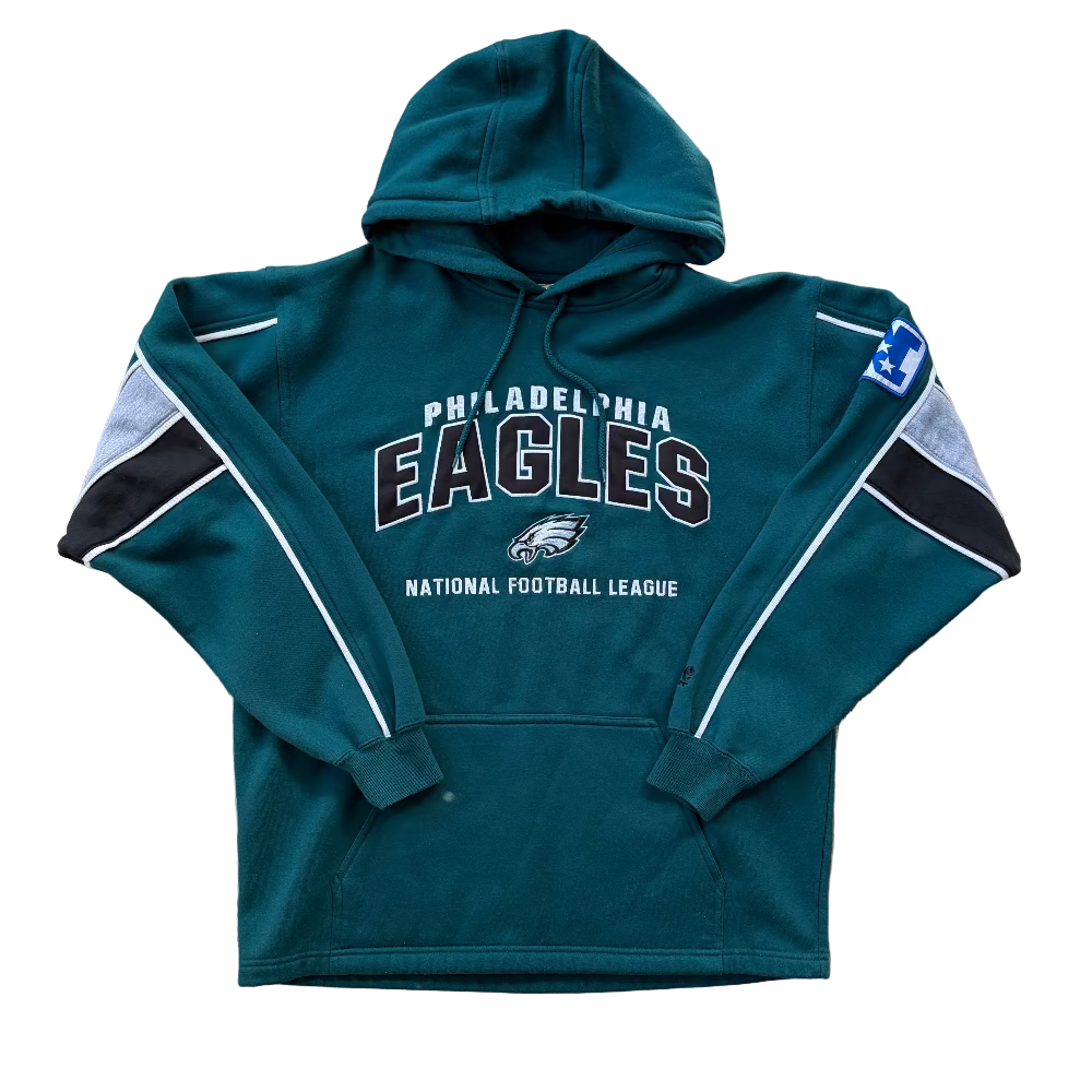 Eagles Lee Sport Embroidered Hooded Sweatshirt Size M