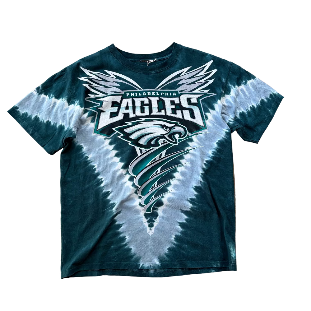 Eagles Midnight Green Tie Dye Tee Size L Front