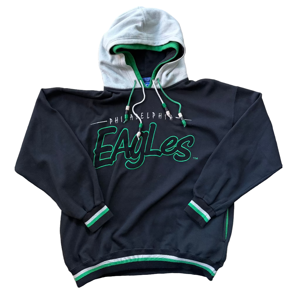 Eagles Starter "Double Hood" Hooded Sweatshirt Size L