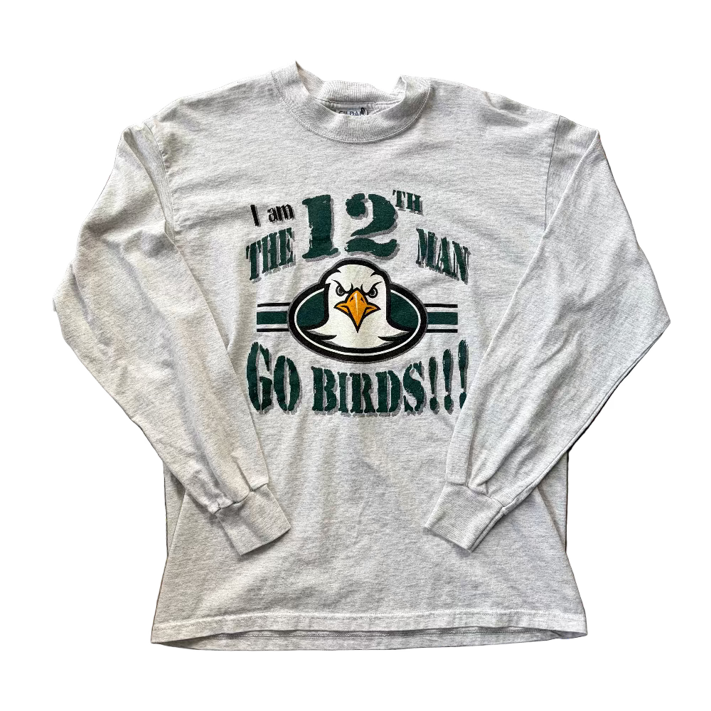 Eagles Y2K "I am the 12th Man" Parking Lot Boot Long Sleeve Tee Size L