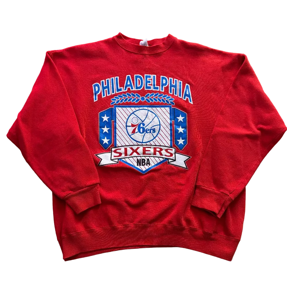 Sixers 90s Artex Crewneck Size XL